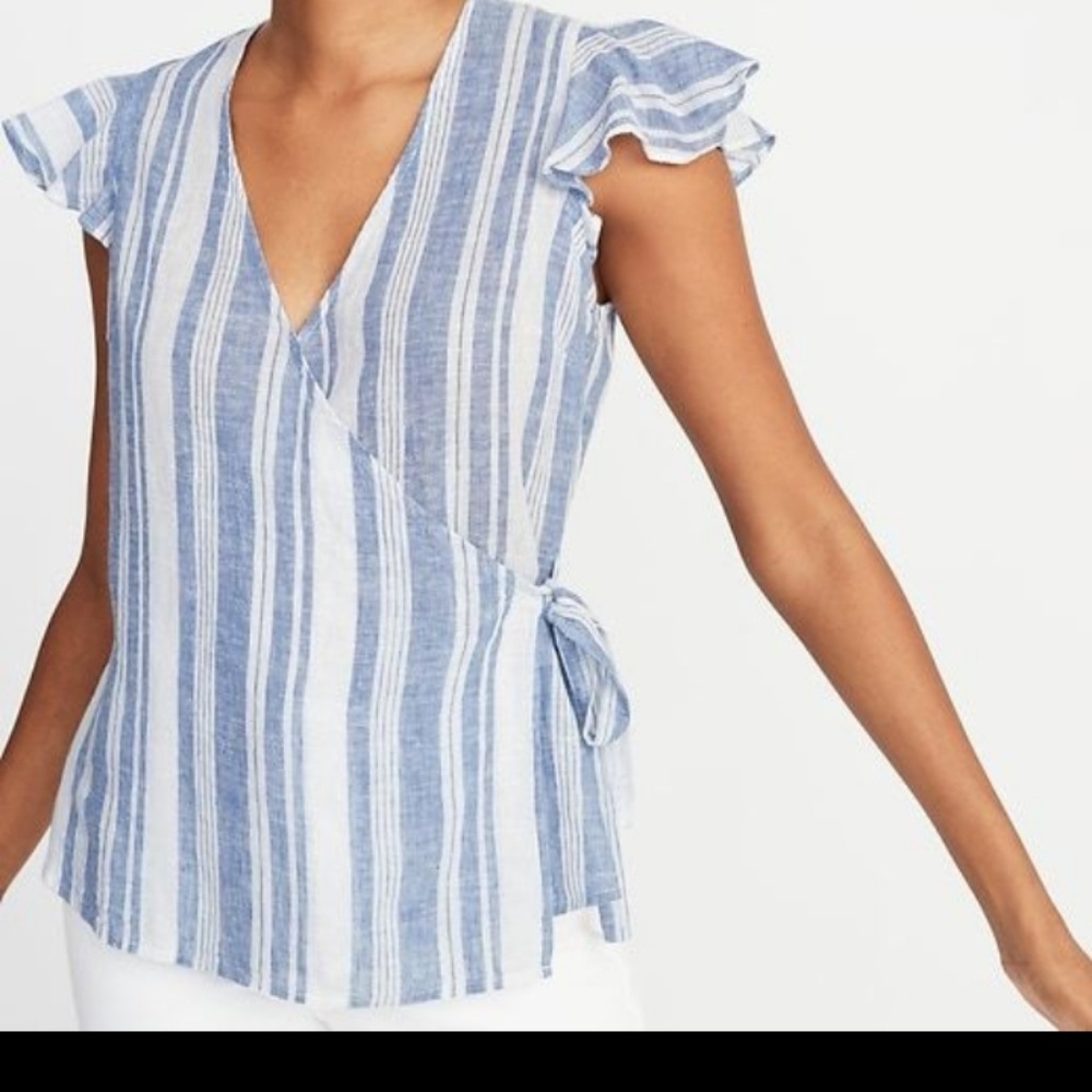 Wrap and tie front top